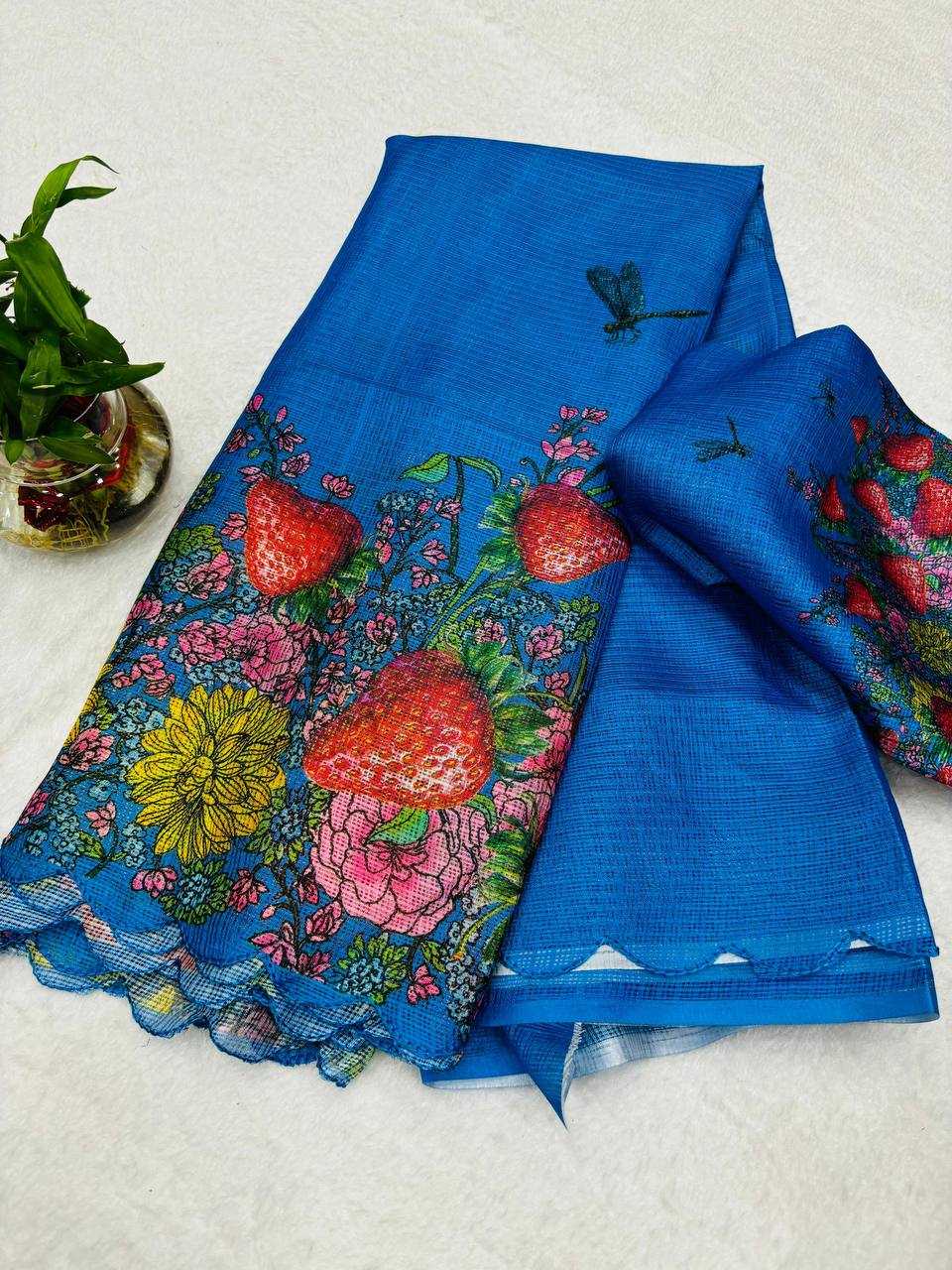 YNF KOTA SILK RIE STRAWBERRY SAREES WHOLESALE PRINTED LADIES KOTA DORIA SAREES MANUFACTURER    